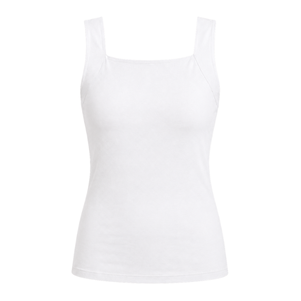 Lindalia Built-In Bra Comfort Shaper Tank in White