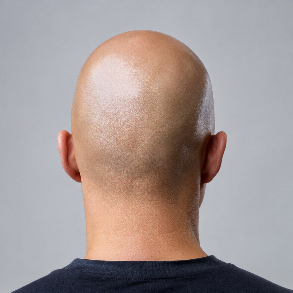 Scalp after clean shave
