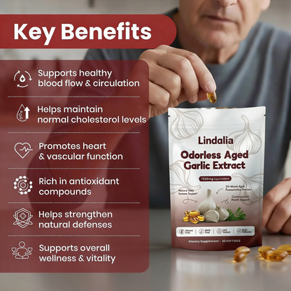 Softgels d'Extrait d'Ail Vieilli Inodore 7500mg