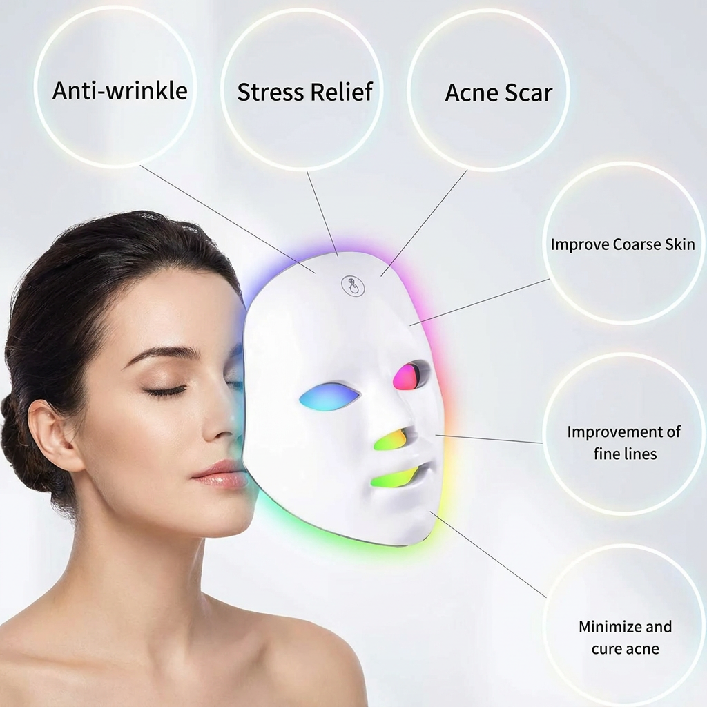 Masque LED Visage 7 Couleurs