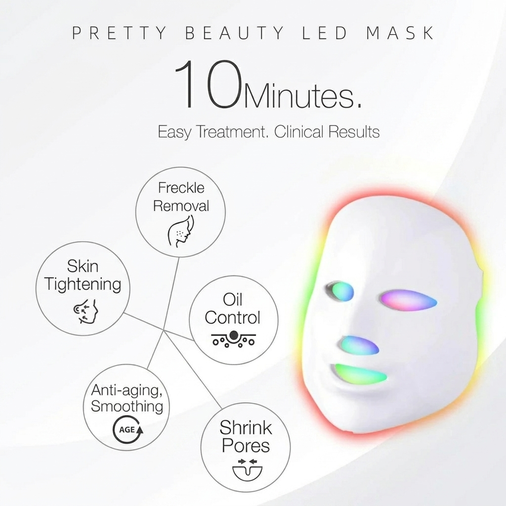 Masque LED Visage 7 Couleurs