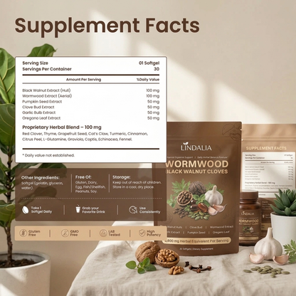 Wormwood Black Walnut & Cloves Softgels