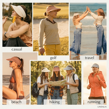Women's UPF 50+ Sun Visor Hat