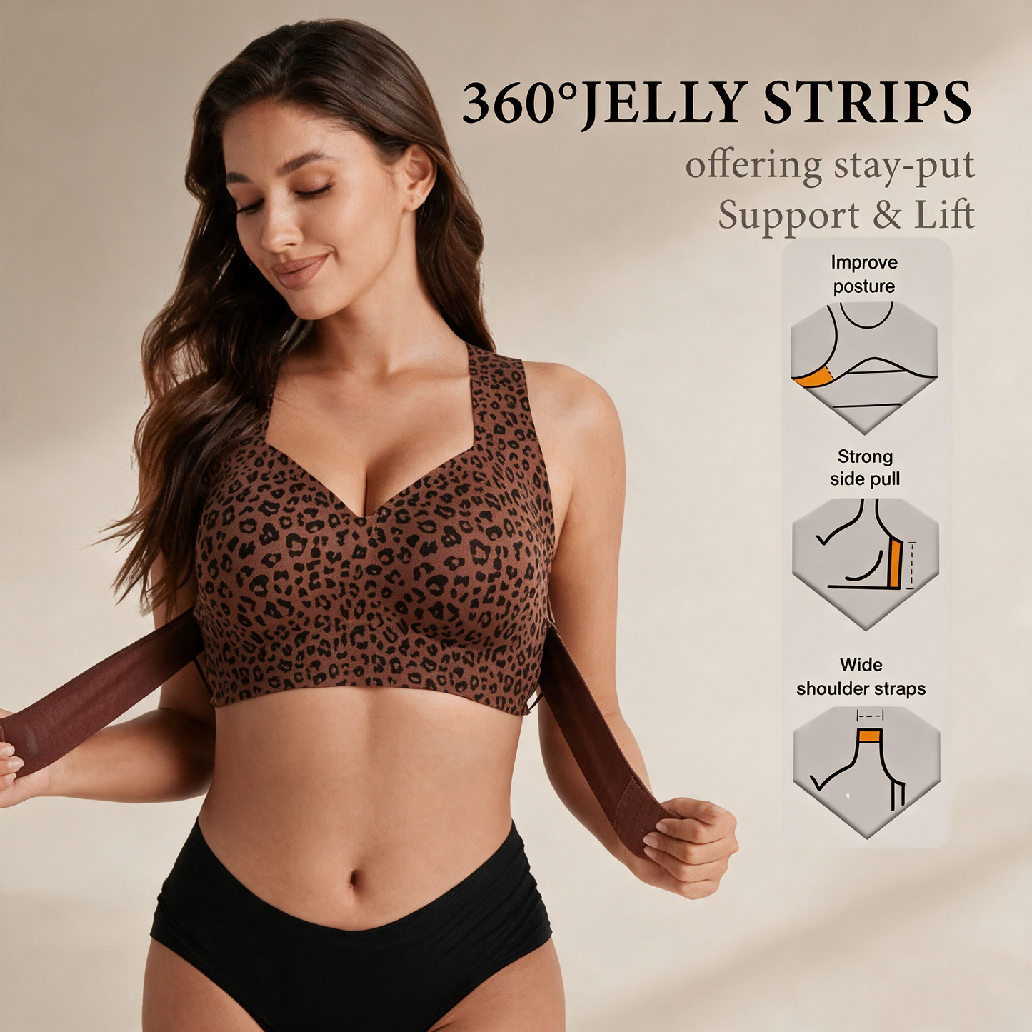 Lindalia Seamless Posture Push-Up Bra