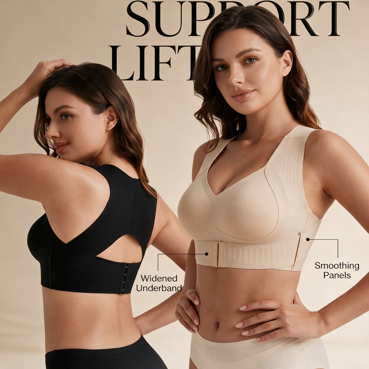 Lindalia Seamless Posture Push-Up Bra