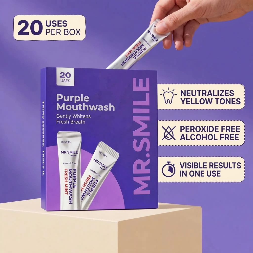 Bain de bouche blanchissant violet