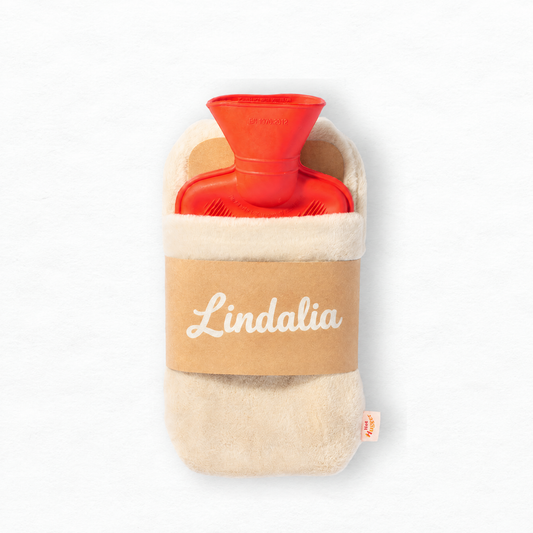 Lindalia Cozy Wearable Hot Water Bottle, Cream