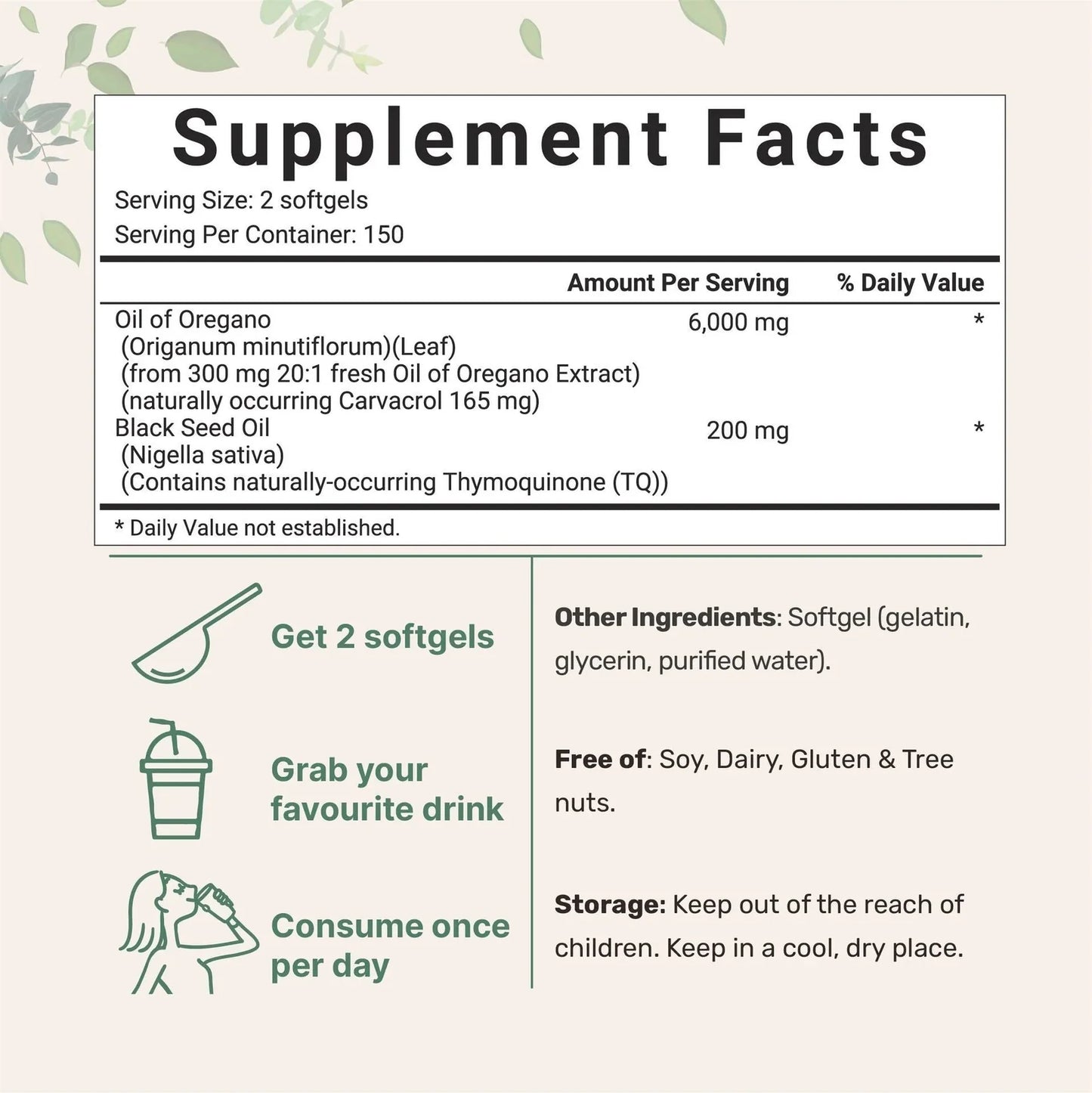 Softgels d'Huile d'Origan